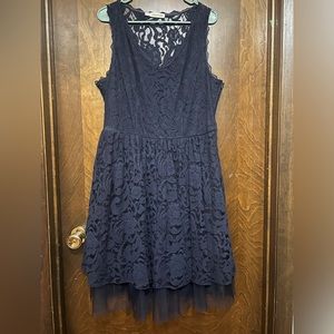 Blue lace dress, Maurice’s brand size 1X